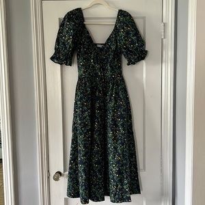 Ophelia Nap Dress - Midnight Garden Poplin - Size Small